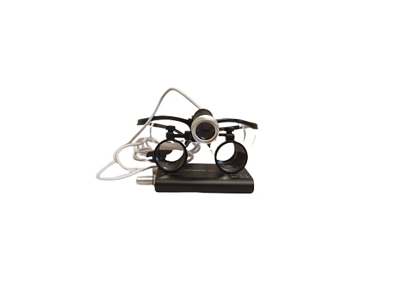 Бинокулярные лупы с led подсветкой Magnifier QC х3,5-420/LED